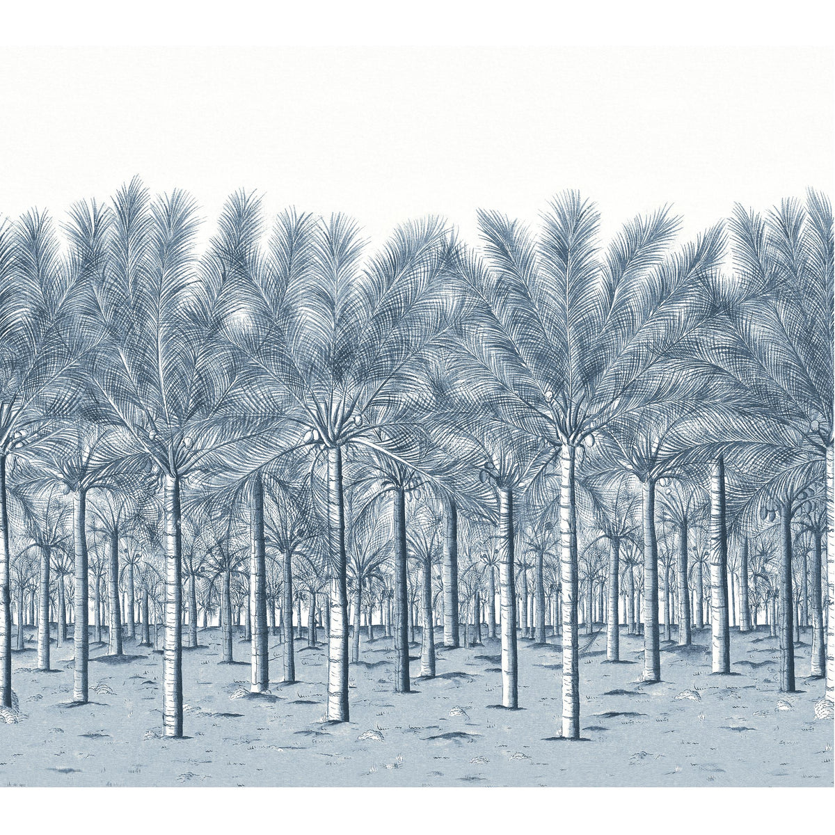 Thibaut Palm Grove Mural Navy