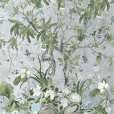 Thibaut Wild Wisteria Mural Metallic Silver