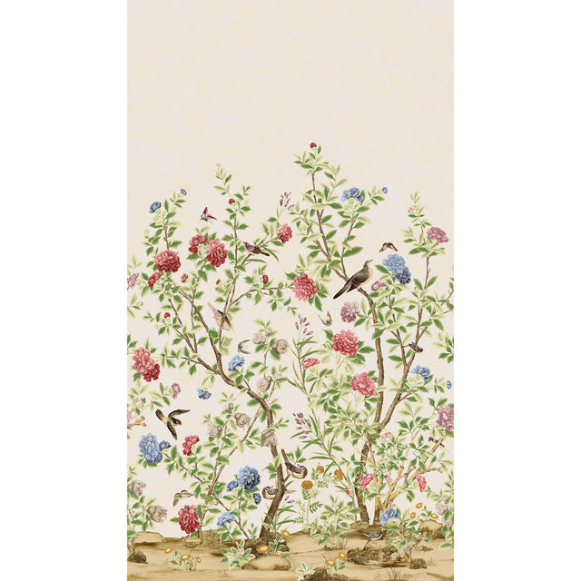 Thibaut Jardin Bloom Mural Coral And Blue