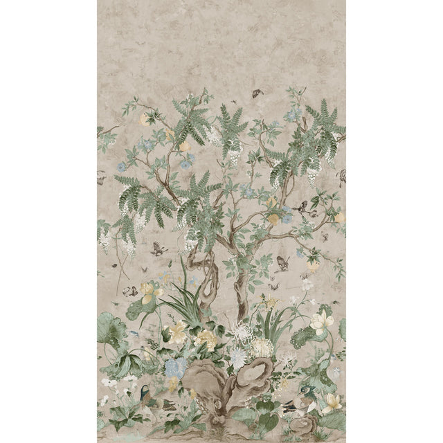 Thibaut Wild Wisteria Mural Beige On Pearl