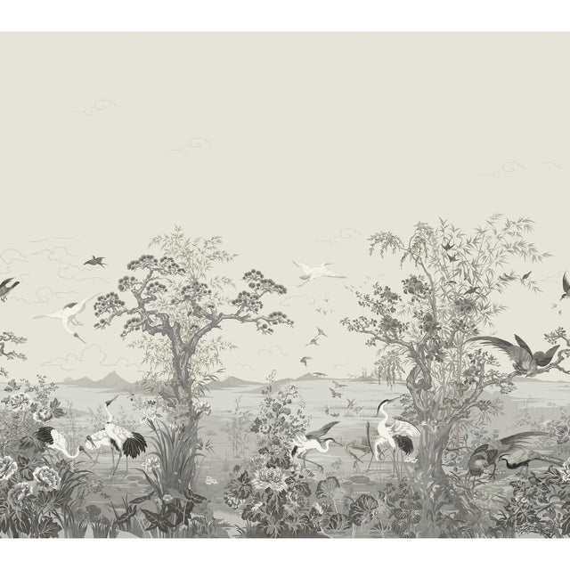 Thibaut Crane Mural Grey
