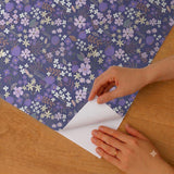 Veer Decor Margarida Floral Purple Peel & Stick Wallpaper