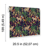 Veer Decor Jungle Jumboree Navy Peel & Stick Wallpaper