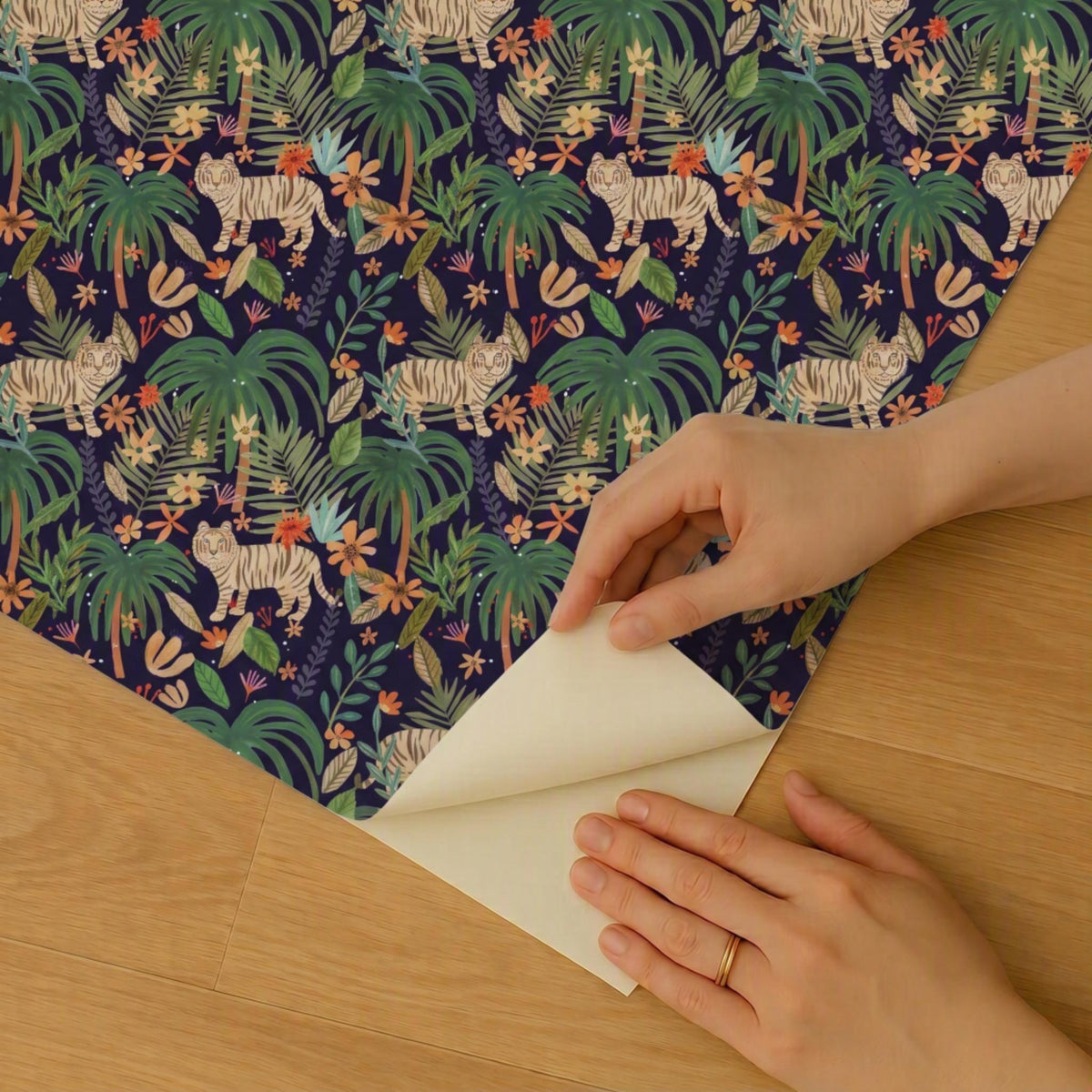 Veer Decor Jungle Jumboree Navy Peel & Stick Wallpaper