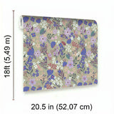 Veer Decor Margarida Floral Sage Peel & Stick Wallpaper