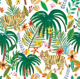 Veer Decor Jungle Jumboree White Peel & Stick Wallpaper