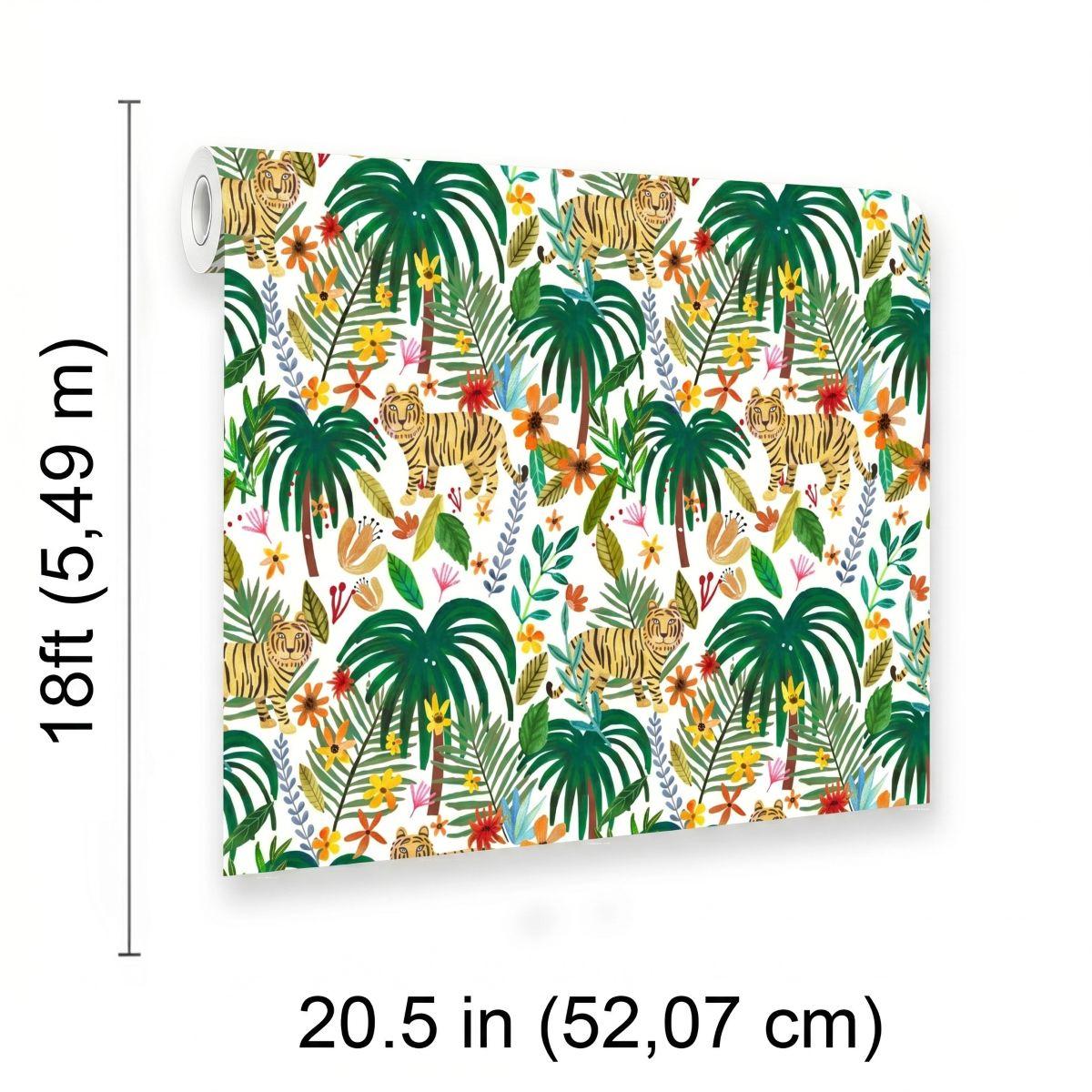 Veer Decor Jungle Jumboree White Peel & Stick Wallpaper