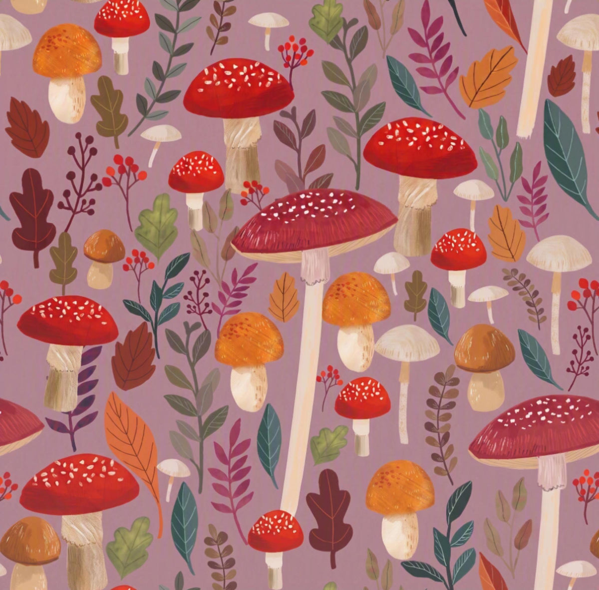 Veer Decor Mushroom Muse Pink Peel & Stick Wallpaper