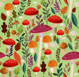 Veer Decor Mushroom Muse Green Peel & Stick Wallpaper