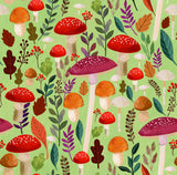 Veer Decor Mushroom Muse Green Peel & Stick Wallpaper