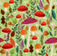 Veer Decor Mushroom Muse Green Peel & Stick Wallpaper