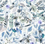 Veer Decor Emilie Floral Grey & Blue Peel & Stick Wallpaper