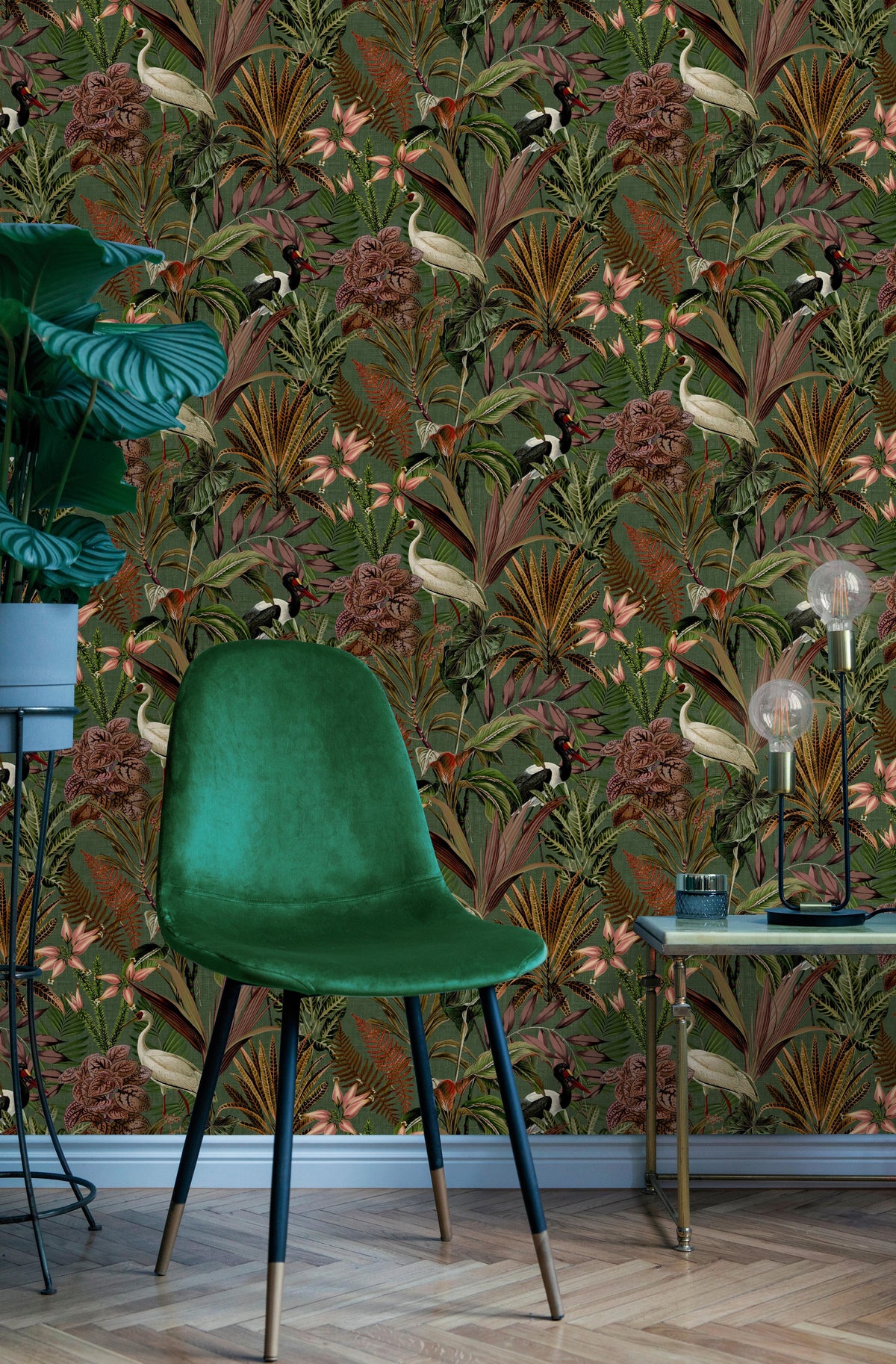 Veer Decor Equator Oasis Green Wallpaper