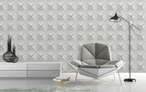 Veer Decor Apex Diamond White Wallpaper