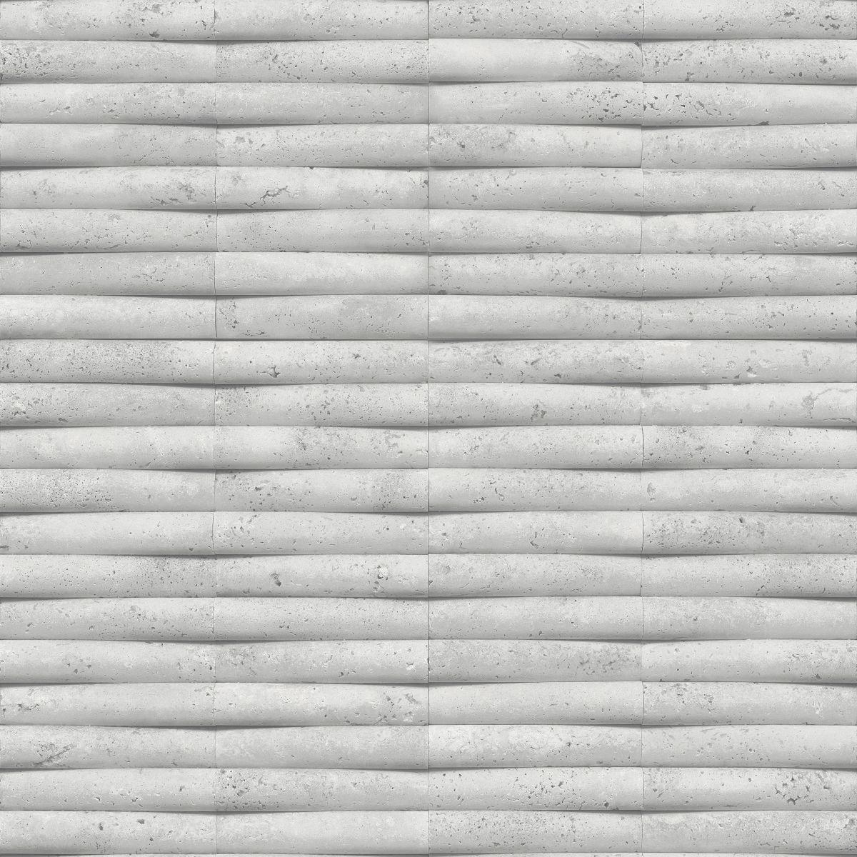 Veer Decor Apex Slat Stone White Wallpaper