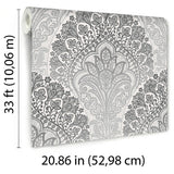 Veer Decor Boho Paisley Grey Wallpaper