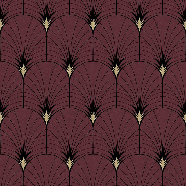 Veer Decor Velvet Cabaret Red Wallpaper