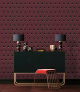 Veer Decor Velvet Cabaret Red Wallpaper