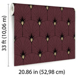 Veer Decor Velvet Cabaret Red Wallpaper