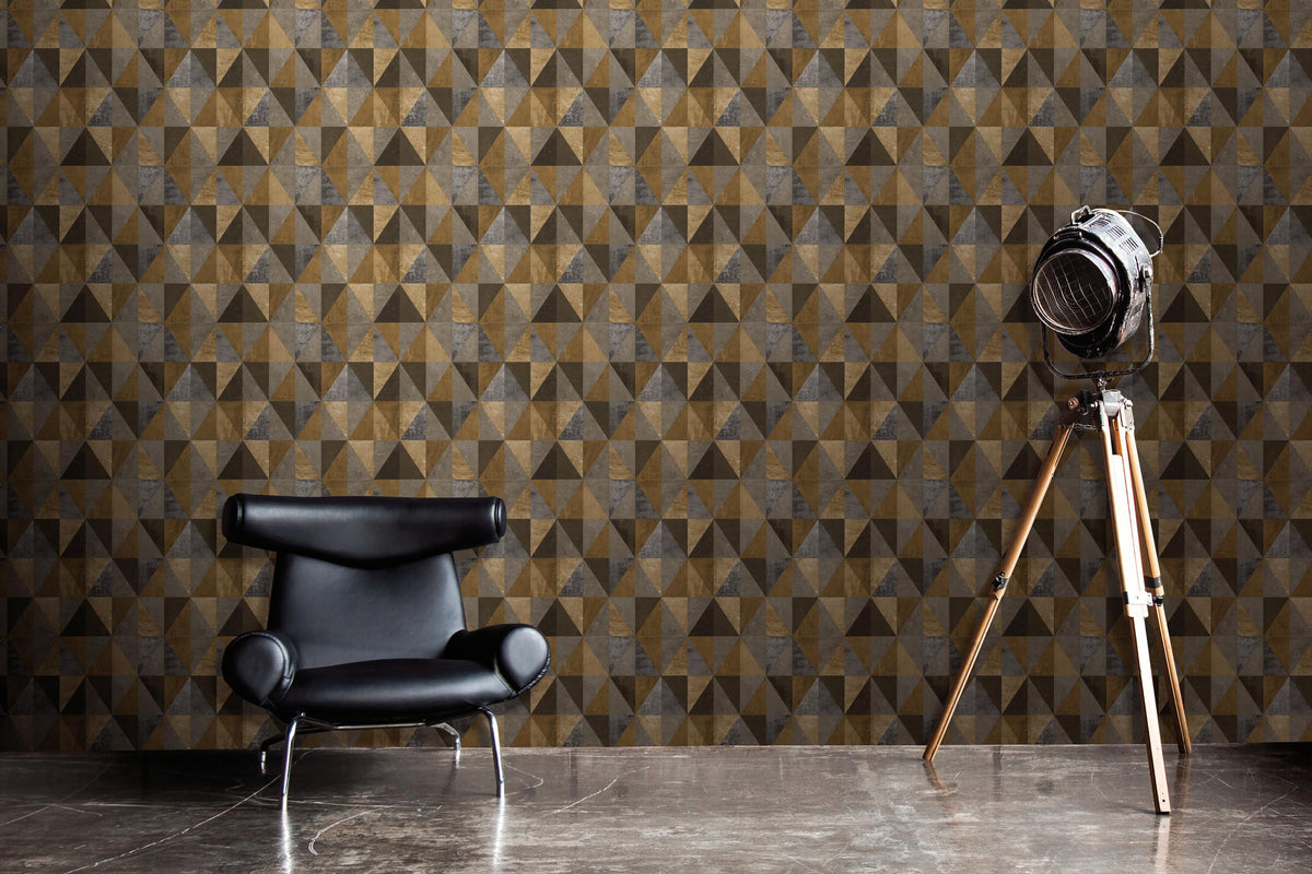 Veer Decor Foundry Harlequin Gold Wallpaper