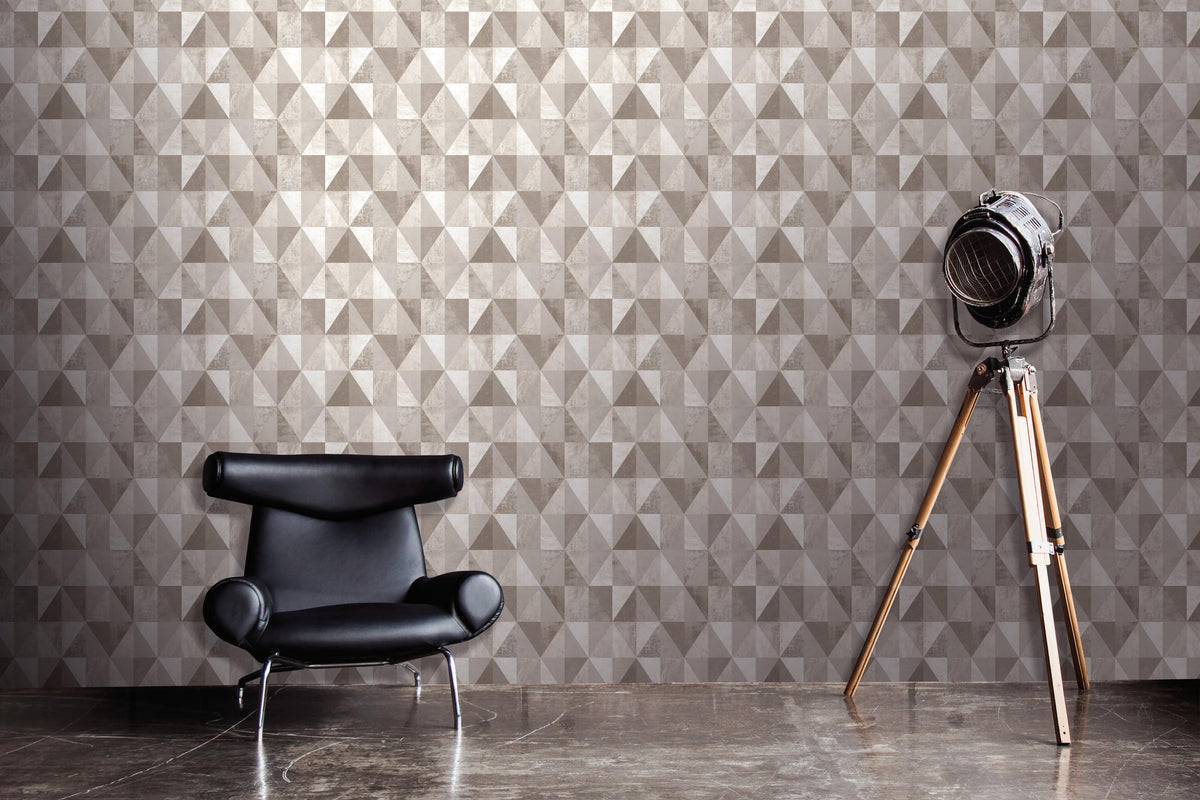 Veer Decor Foundry Harlequin Silver Wallpaper