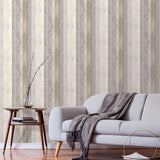 Veer Decor Salvaged Shiplap Cream Wallpaper