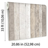 Veer Decor Salvaged Shiplap Cream Wallpaper