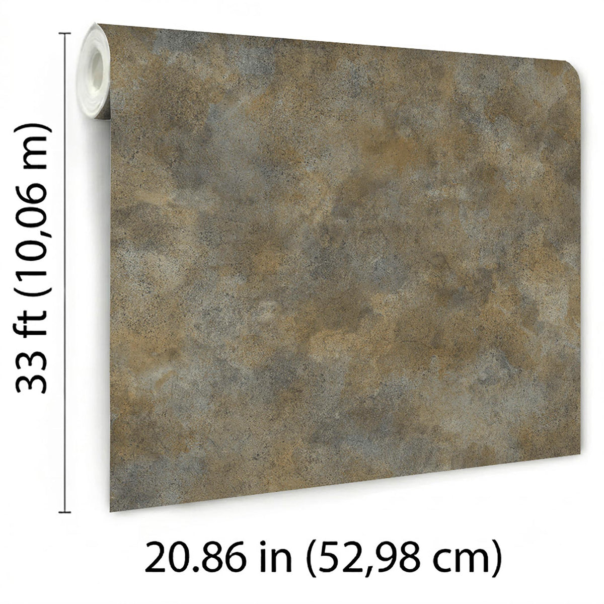 Veer Decor Distressed Patina Aged Topaz Wallpaper