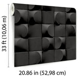 Veer Decor Apex Monolith Black Wallpaper