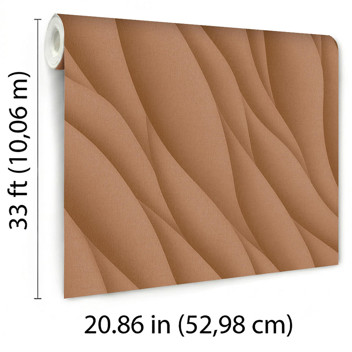Veer Decor Sahara Strata Terracotta Wallpaper