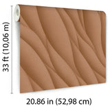 Veer Decor Sahara Strata Terracotta Wallpaper