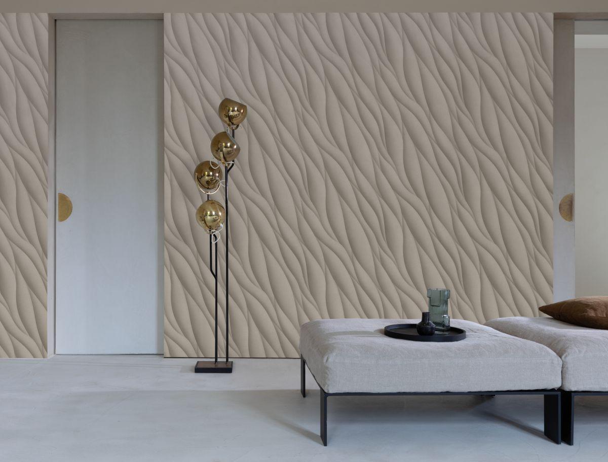 Veer Decor Sahara Strata Taupe Wallpaper