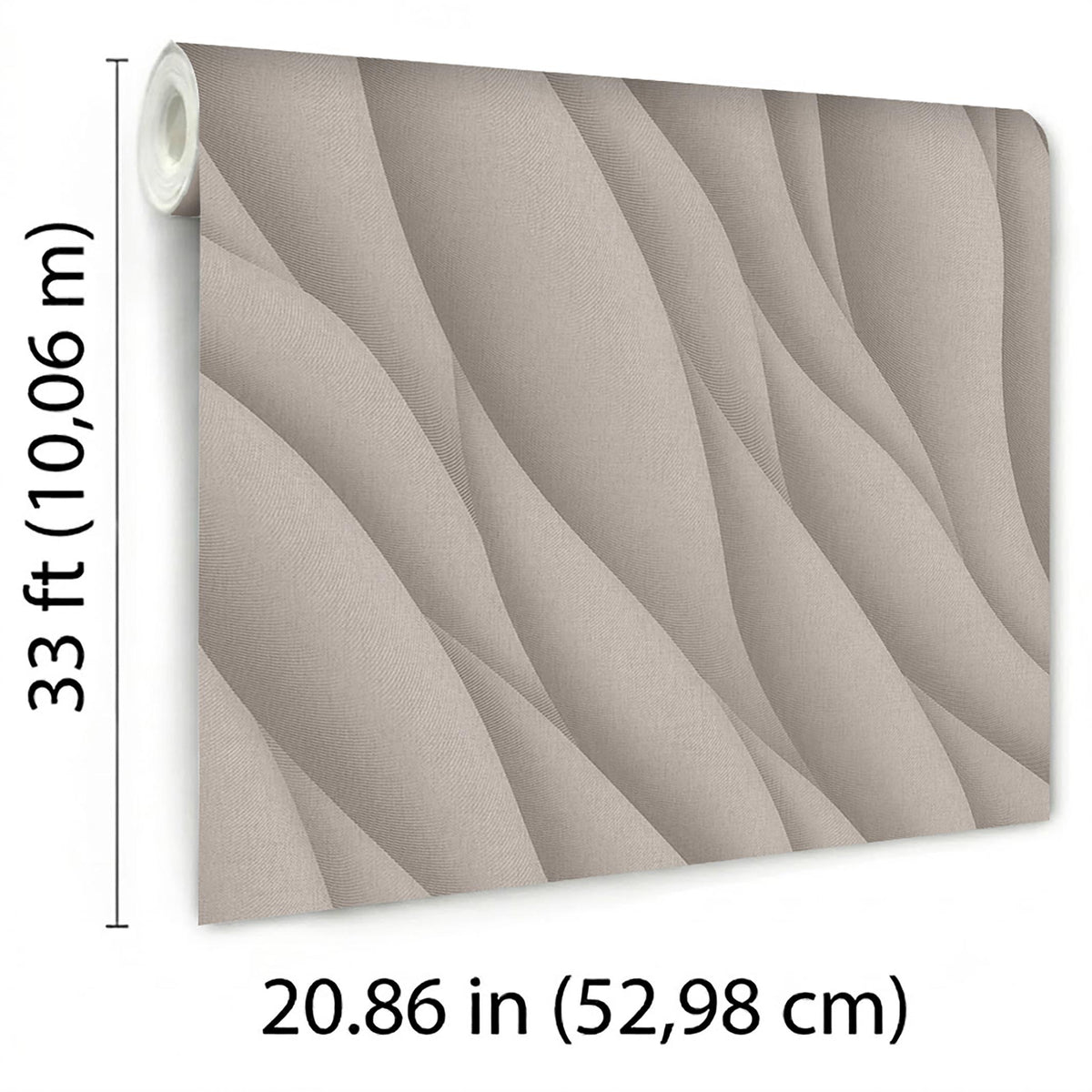 Veer Decor Sahara Strata Taupe Wallpaper