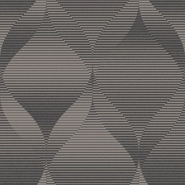 Veer Decor Ogee Moire Taupe Wallpaper