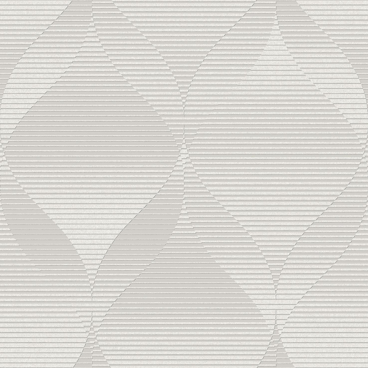 Veer Decor Ogee Moire White Wallpaper