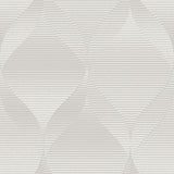 Veer Decor Ogee Moire White Wallpaper