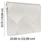 Veer Decor Ogee Moire White Wallpaper
