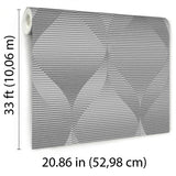 Veer Decor Ogee Moire Grey Wallpaper