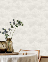 Veer Decor Gingko Petal White Wallpaper