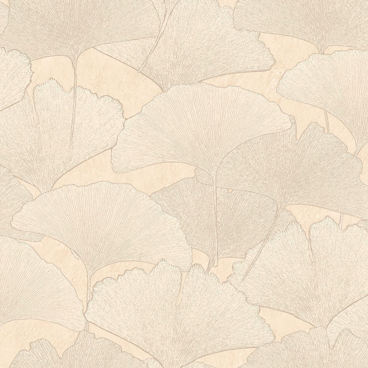Veer Decor Gingko Petal Beige Wallpaper