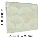 Veer Decor Gingko Petal Green Wallpaper