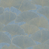 Veer Decor Gingko Petal Blue Wallpaper