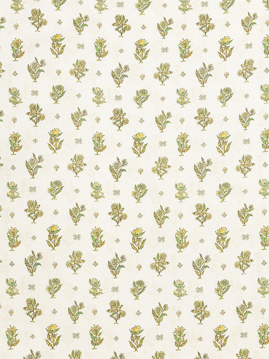 Scalamandre Calico Print Lemongrass Fabric