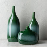 Surya Azure Whisper MVUW-002 18"H x 7"W x 5"D; 15"H x 6"W x 5"D; 8"H x 9"W x 5"D Vase