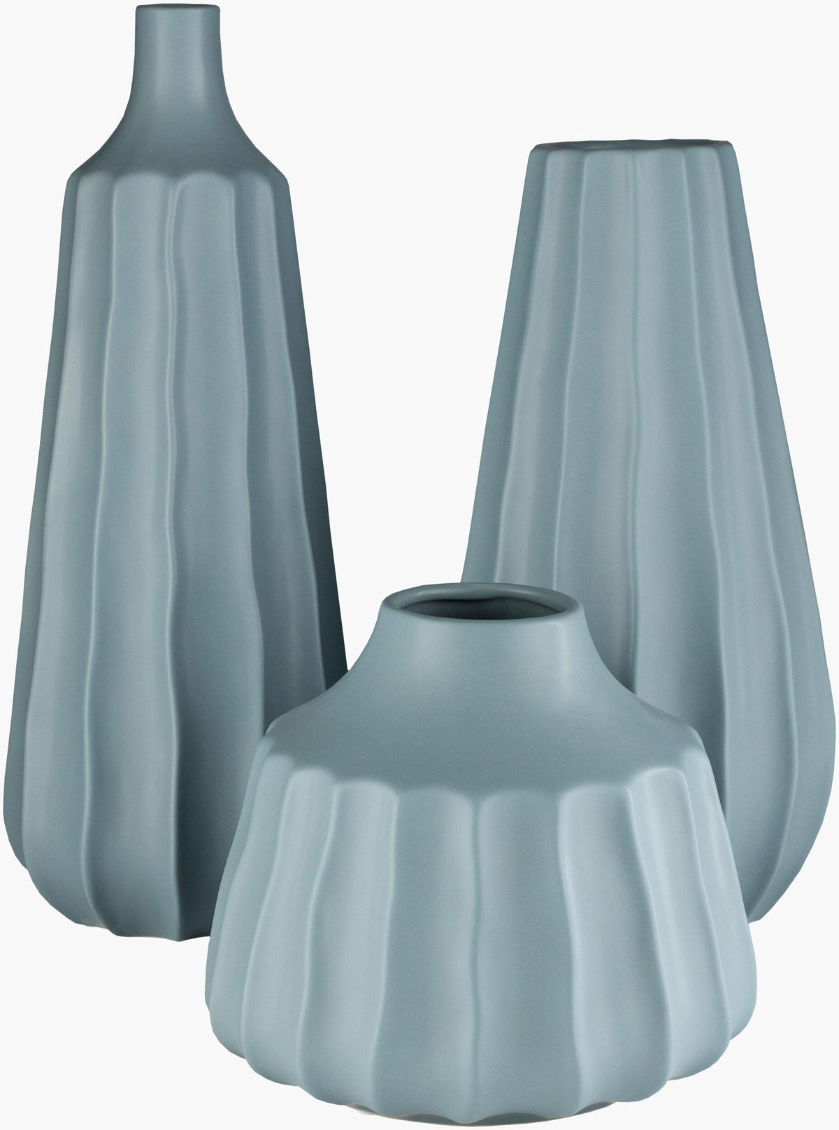 Surya Whitecap Bay MVWI-001 8"H x 7"W x 17"D; 9"H x 8"W x 15"D Vase