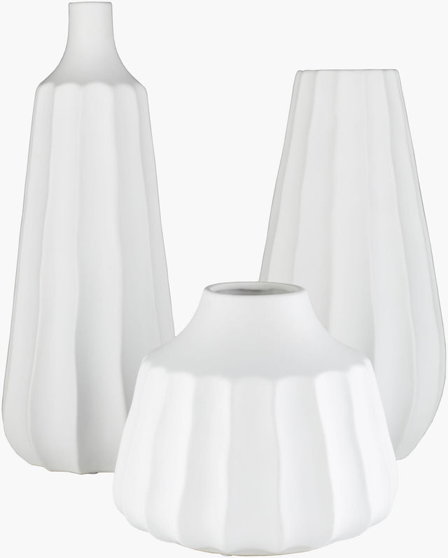 Surya Whitecap Bay MVWI-002 8"H x 7"W x 17"D; 9"H x 8"W x 15"D Vase