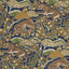 Schumacher Ranthambore Garden Handprint Navy Wallpaper