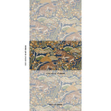 Schumacher Ranthambore Garden Handprint Navy Wallpaper