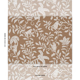 Schumacher Monkey Madness Silhouette Handprint Brown Wallpaper
