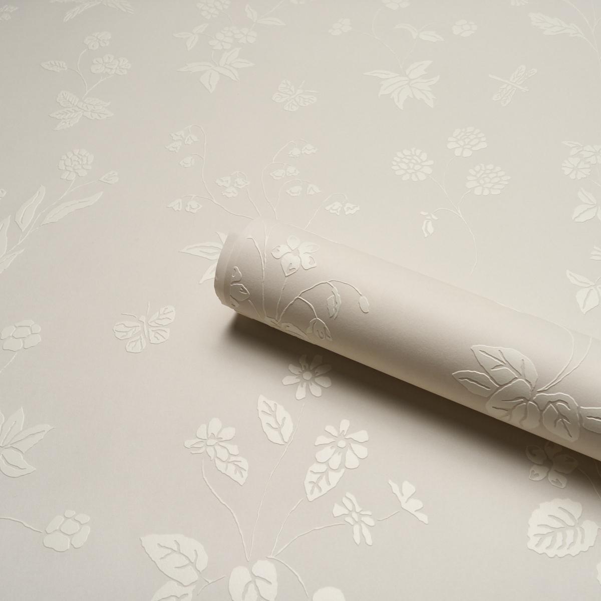 Schumacher Seraphina Textured Wallcovering Bone Wallpaper